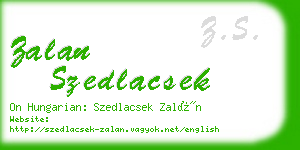 zalan szedlacsek business card